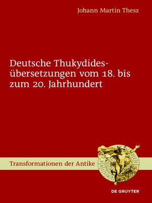 cover image of Deutsche Thukydidesübersetzungen vom 18. bis zum 20. Jahrhundert